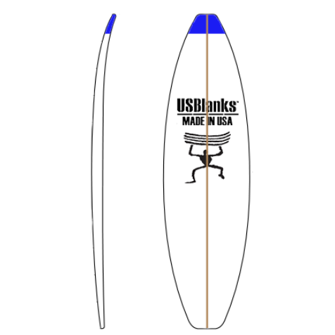 קצף לבניית גלשן עד גובה "5'6 מ-EPS / PU של US Blanks. קצף איכותי המיוצר בארה"ב.