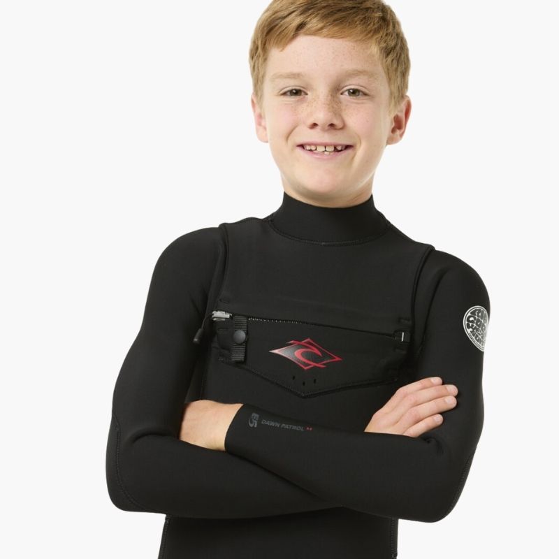 RIP CURL - Kids Dawn Patrol 3/2 Chest Zip Steamer