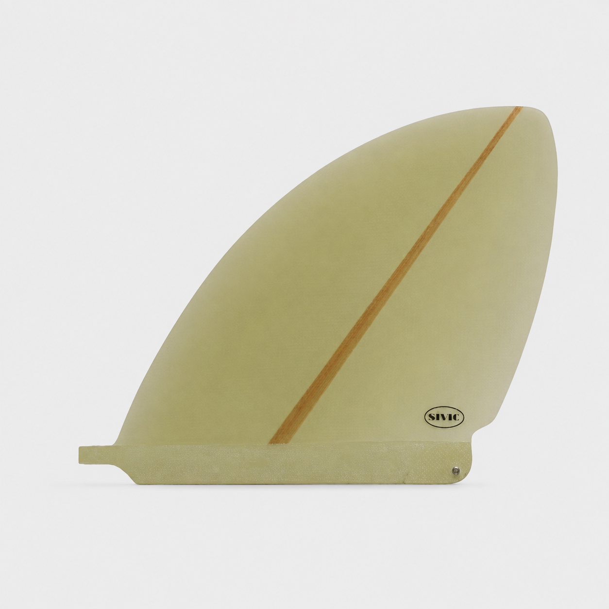 Single Fin – 8″ Fiberglass & Bamboo Sanded Finish Sivic