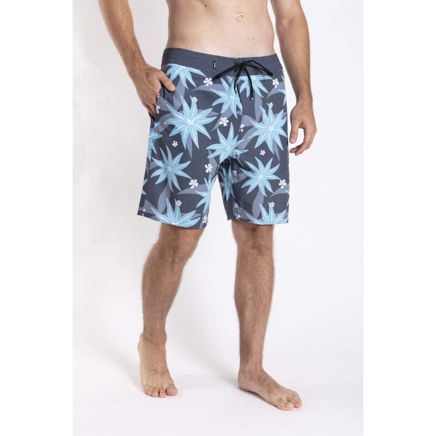 מכנס גלישה RUSTY Floral – Dark Grey