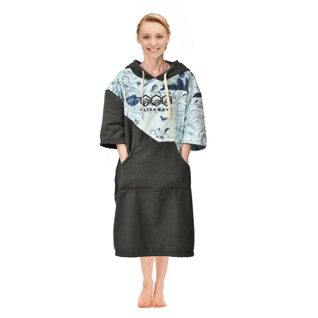 פונצ׳ו מגבת גלישה UltraWave - Map