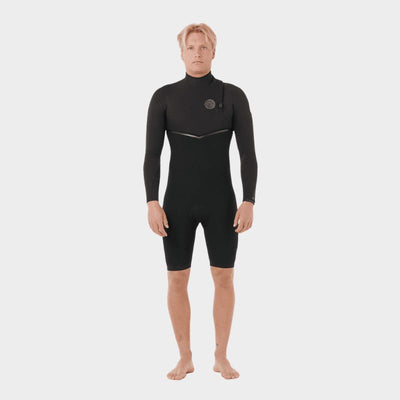 RIP CURL - E-bomb 2mm Zip Free Long Sleeve Short Leg Springsuit Wetsuit