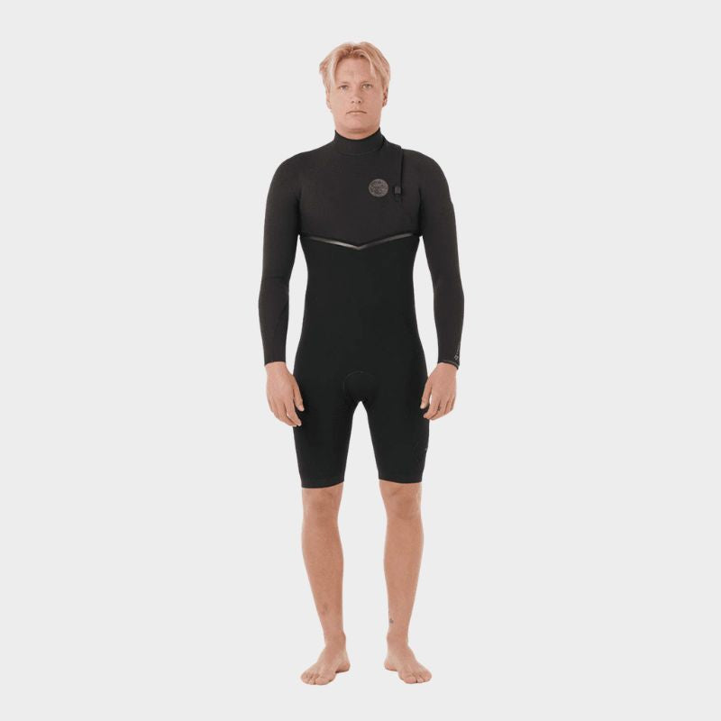 RIP CURL - E-bomb 2mm Zip Free Long Sleeve Short Leg Springsuit Wetsuit