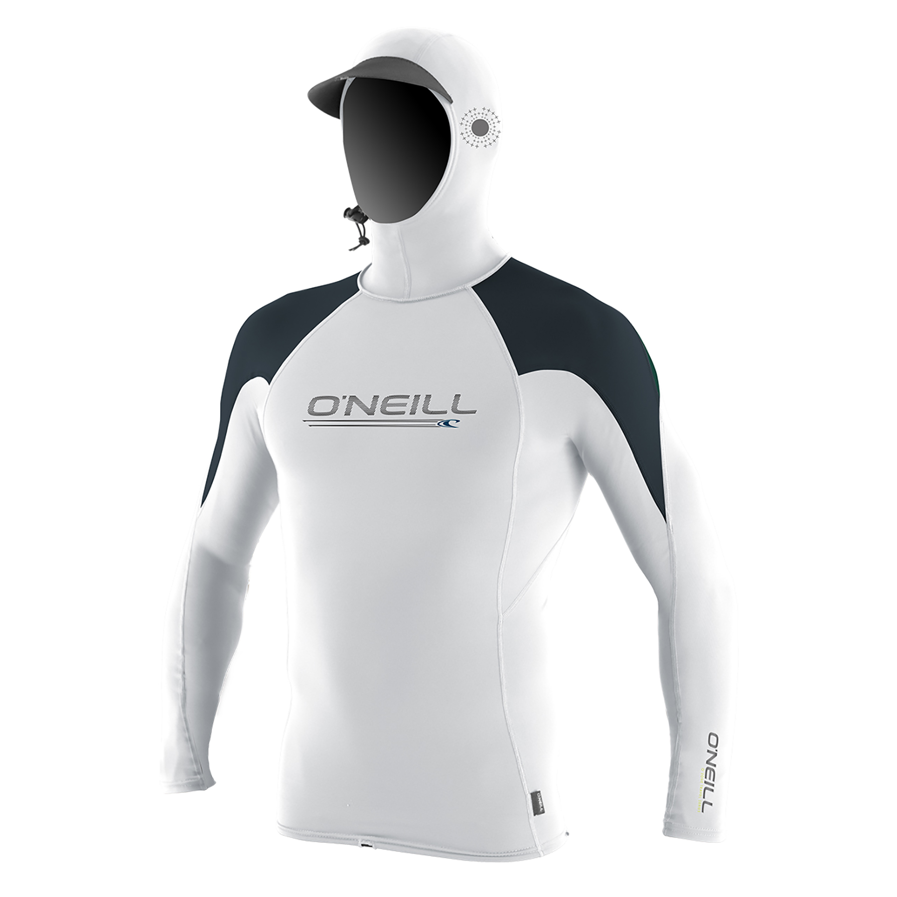 לייקרה עם כובע שרוול ארוך של חברת Oneill מסדרת SKINS. סדרת SKINS בנויה מ-8OZ Nylon/Spandex עם 4-Way Stretch היא גמישה מאד ויושבת על הגוף כמו שכבת עור נוספת, כובע בנוי כחלק מהלייקרה, כיס בגב הלייקרה לאביזרים ( למטייל מפתח לחדש, כסף) בנוסף כדי למנוע מהלייקרה לעלות או להתקפל בזמן הגלישה הוסיפו לליקרה לולאה קטנה בדש הלייקרה לקשירת הלייקרה למכנס גלישה, הלייקרה מודבקת ותפורה בצורה מאד מינימלית ללא תפרים באזור הבית שחי למניעת שפשפות. עם מקדם הגנה +50 UV הלייקרה מספקת הגנה מעולה מפני השמש מבלי לפגוע ביכולת תנועה וסטייל . מעולה לקיץ הישראלי, טיולים לחול ולהגנה נגד מזודות